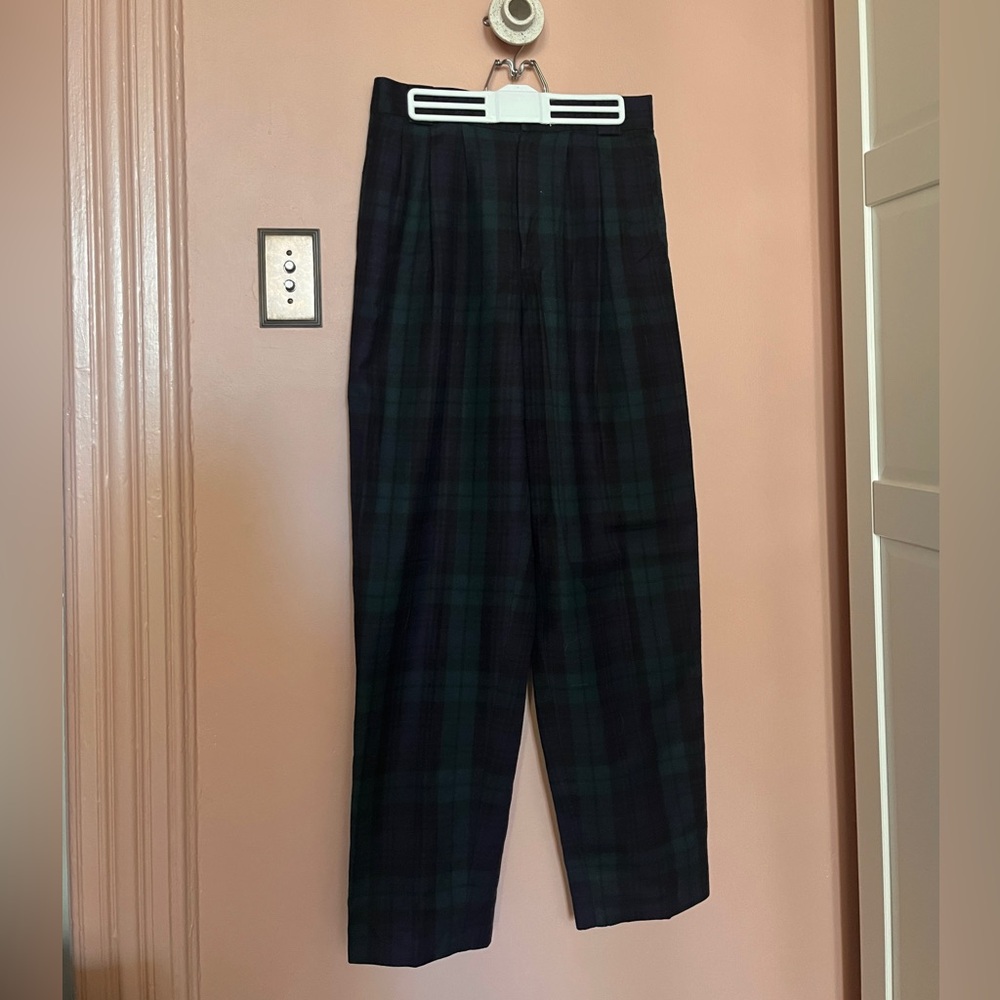 Vintage 100% Wool Plaid Pants